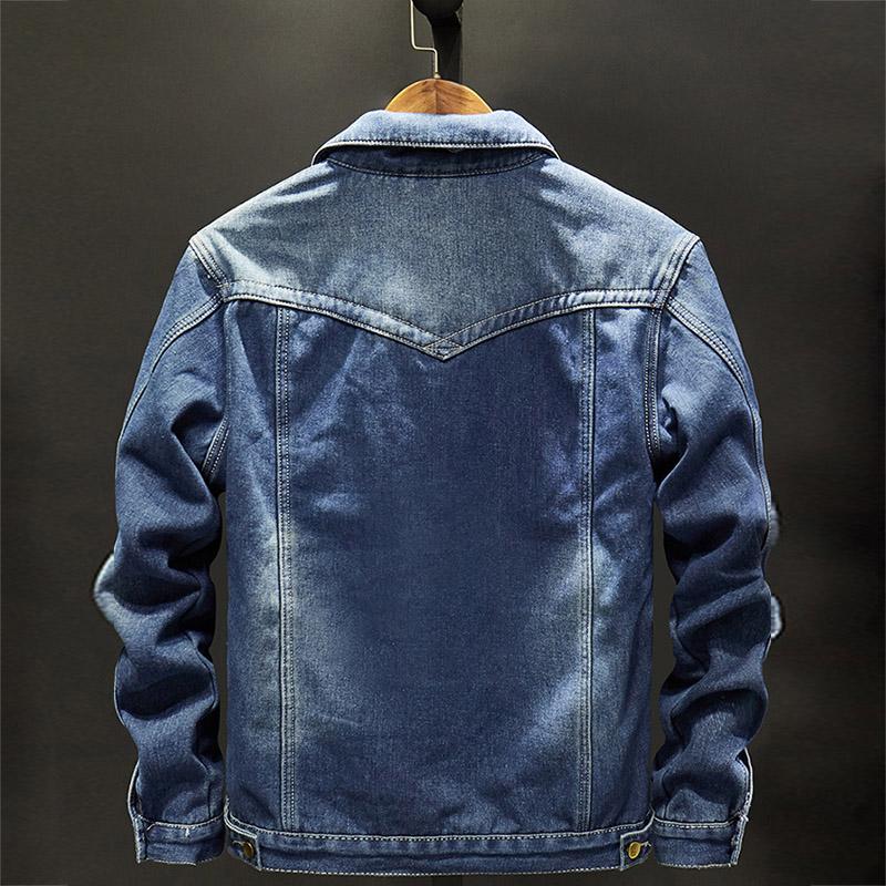 Casual Denim Washed Lapel Jacket