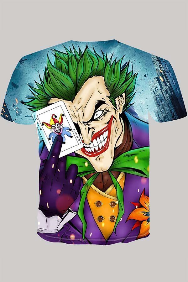 The 3D joker print Short Sleeve T-shirt