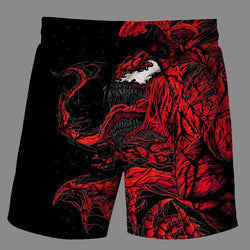 Casual   3D venom Printed Loose Shorts