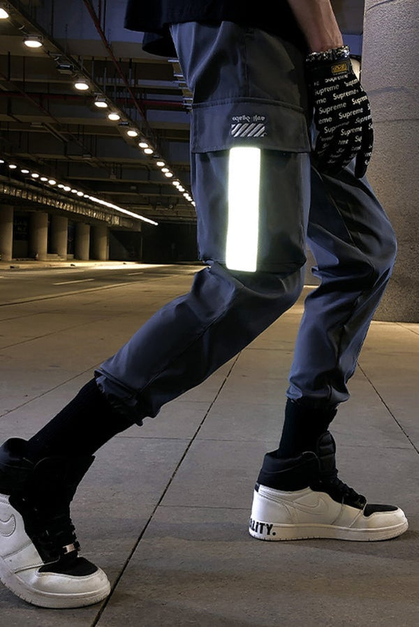 Street Style Fluorescent Pocketed Cargo Pants
