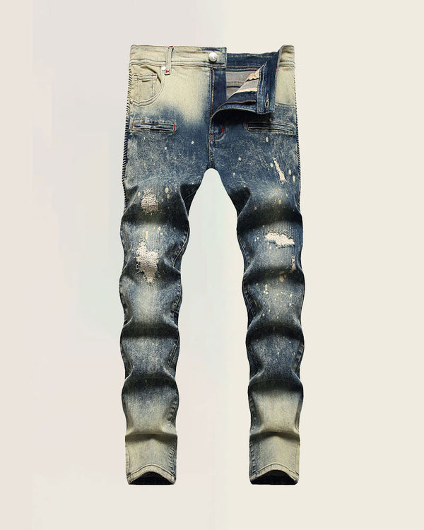 Vintage Ripped Gradient Jeans