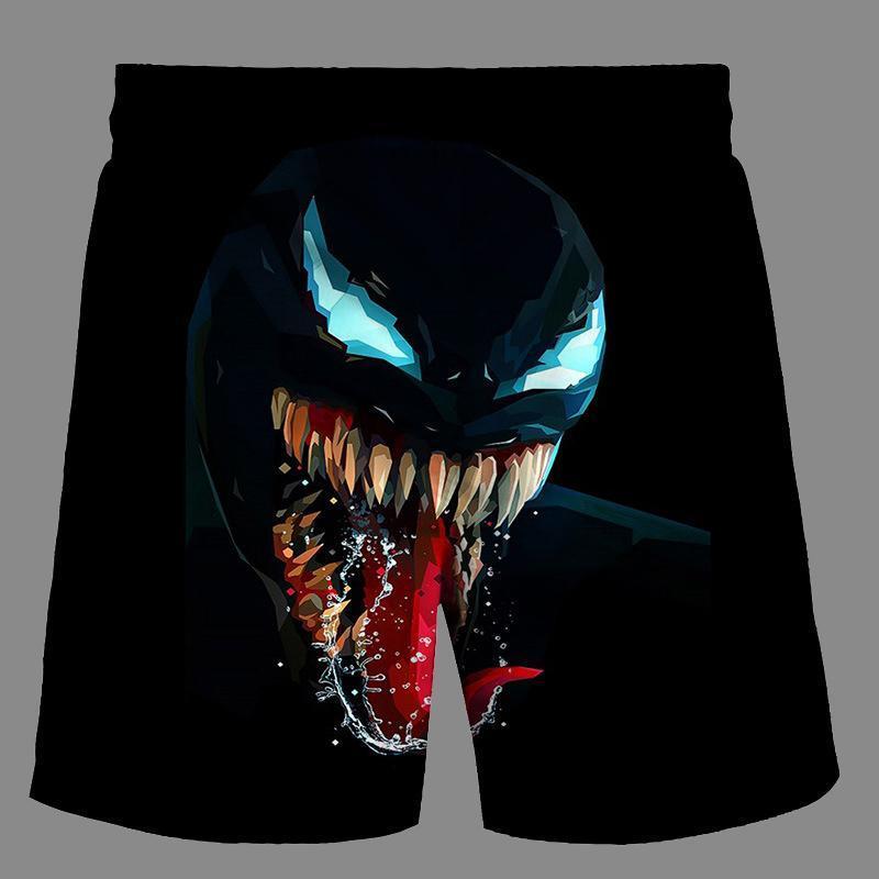 Casual   3D venom Printed Loose Shorts