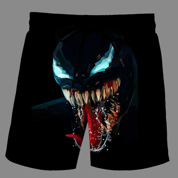 Casual   3D venom Printed Loose Shorts