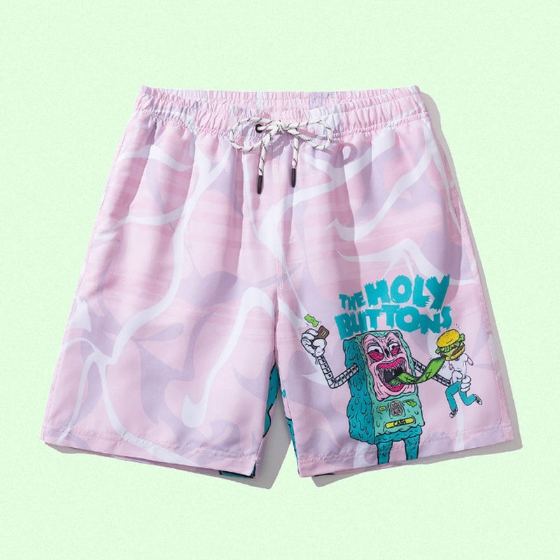 Casual 3D Hiphop Monster Printed Oversize Shorts