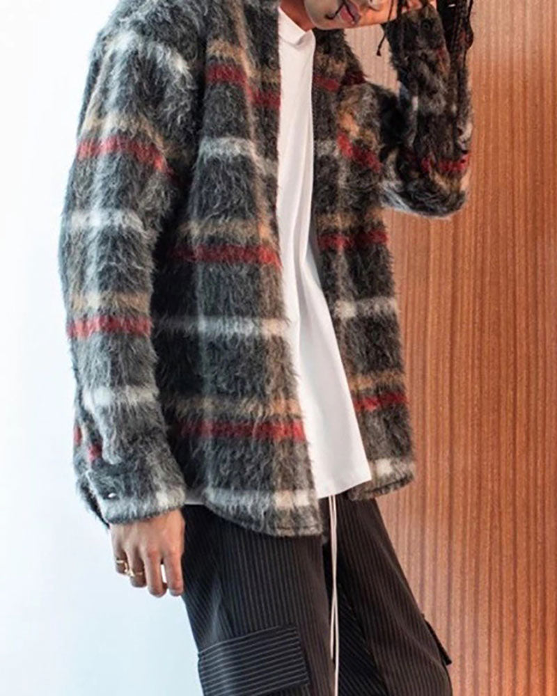 Street Style Pattern Sweater Cardigan