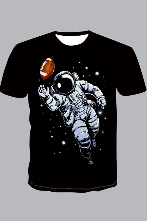 3D Astronaut Short Sleeve T-shirt