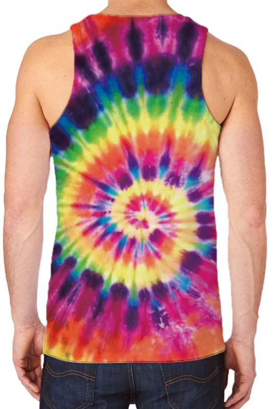 3D Tie-dye Printed Sleeveless Tank Top