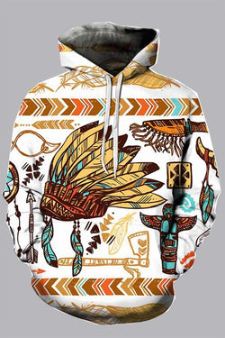 Street 3D Multicolor Digital Printed Hooded Sweatshirt