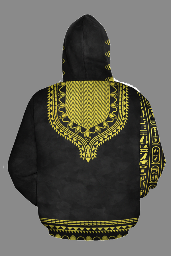 PRINTED DASHIKI ANKH ALL-OVER HOODIE