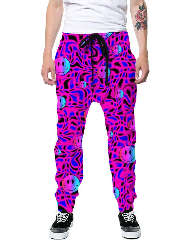 Street 3D Smiley Print Two-piece Set