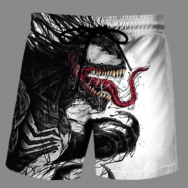 Casual   3D venom Printed Loose Shorts