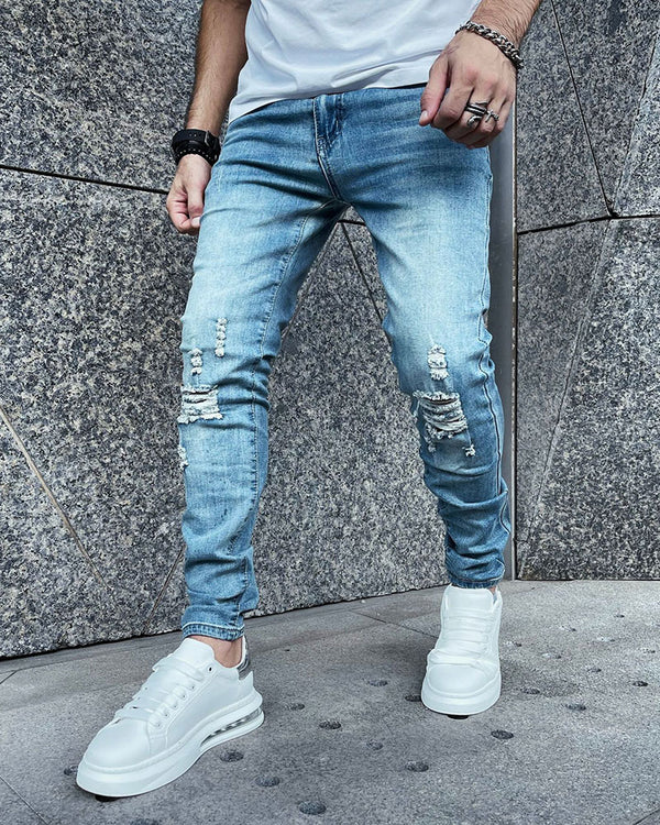 All-match Washed Ripped Jeans
