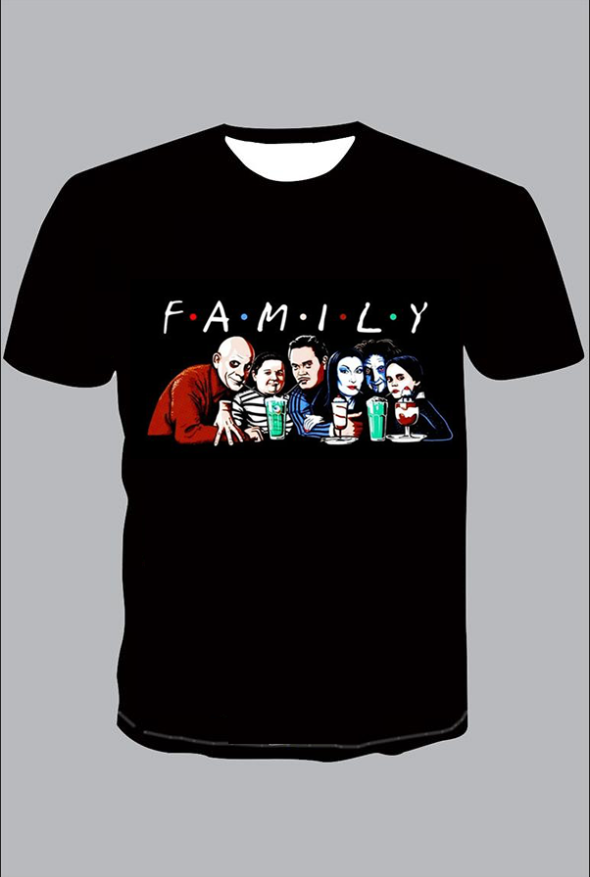 The 3D family print  Short Sleeve T-shirt